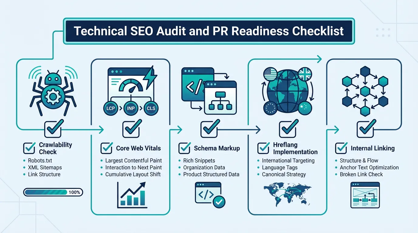 Technical SEO Audit and PR Readiness Checklist