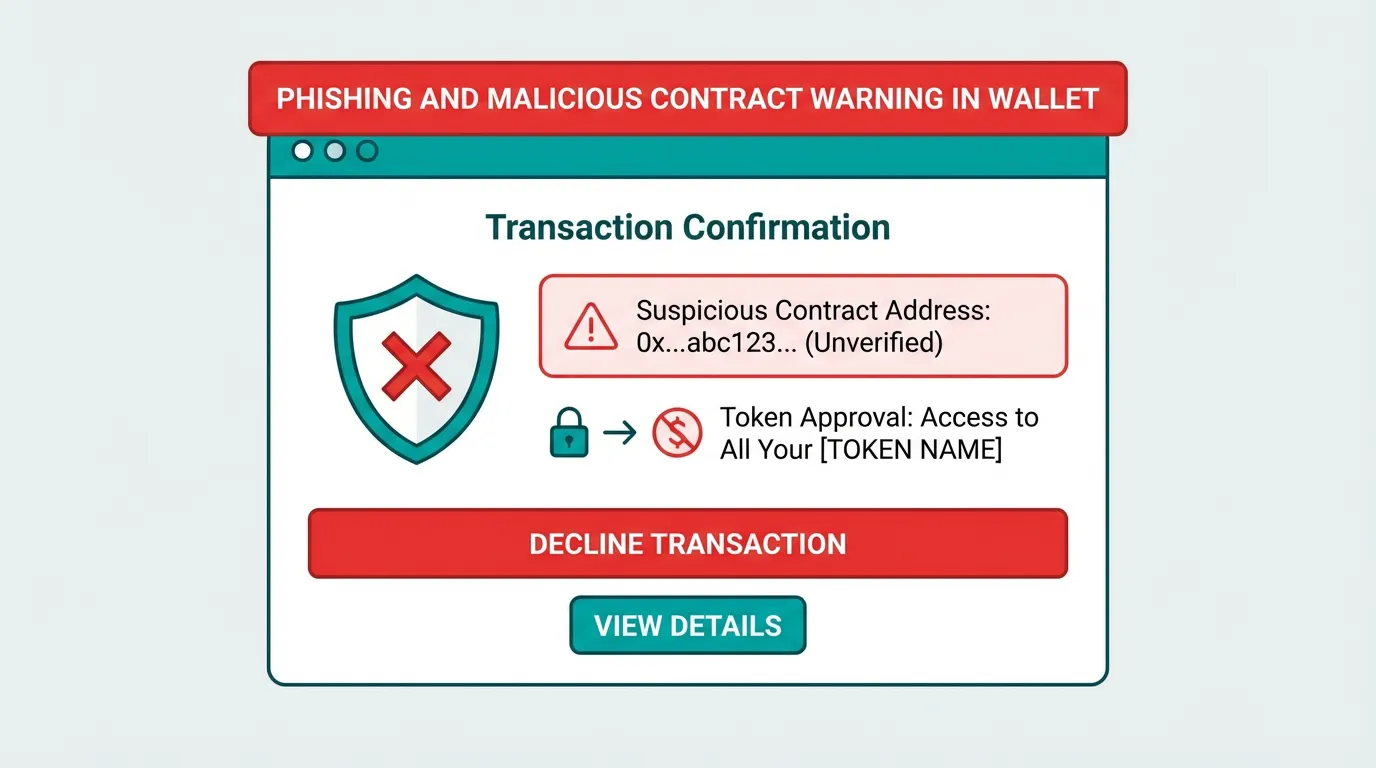 Phishing and Malicious Contract Warning in Wallet