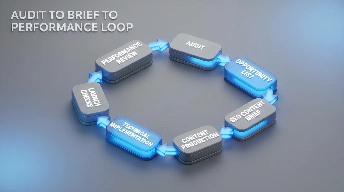 Audit to brief to performance loop