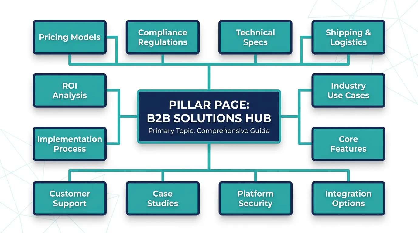 Pillar and Cluster Content Hub Map