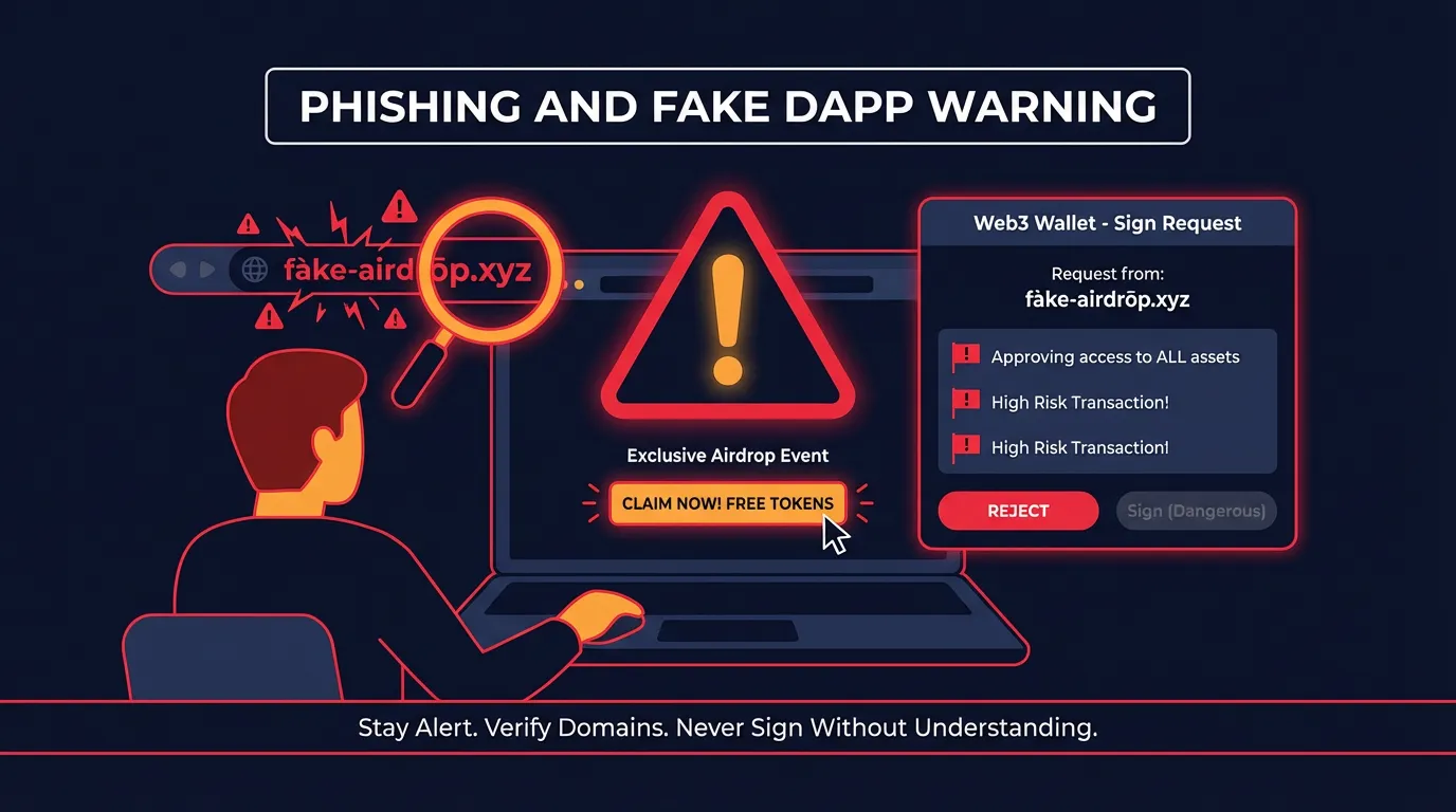 网络钓鱼和虚假DApp警告