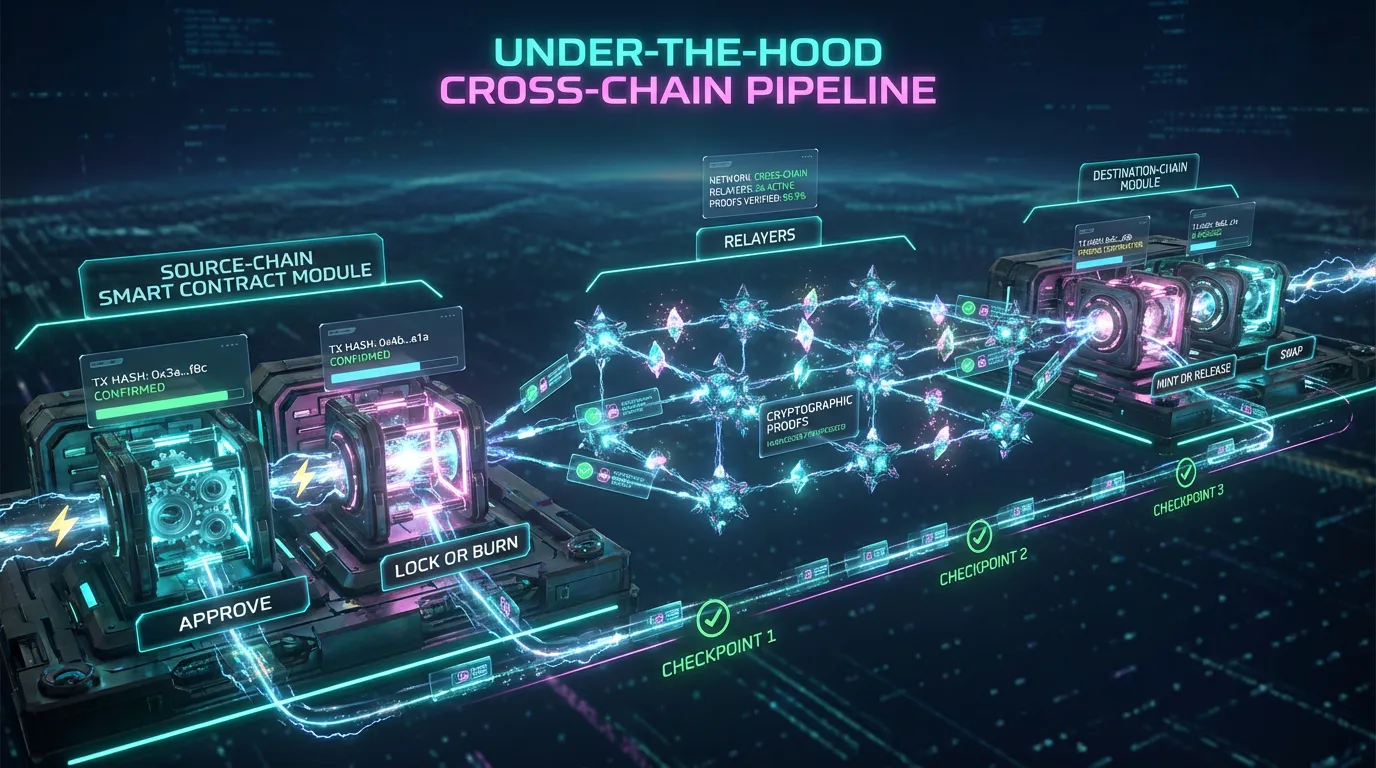 Under-the-hood cross-chain pipeline