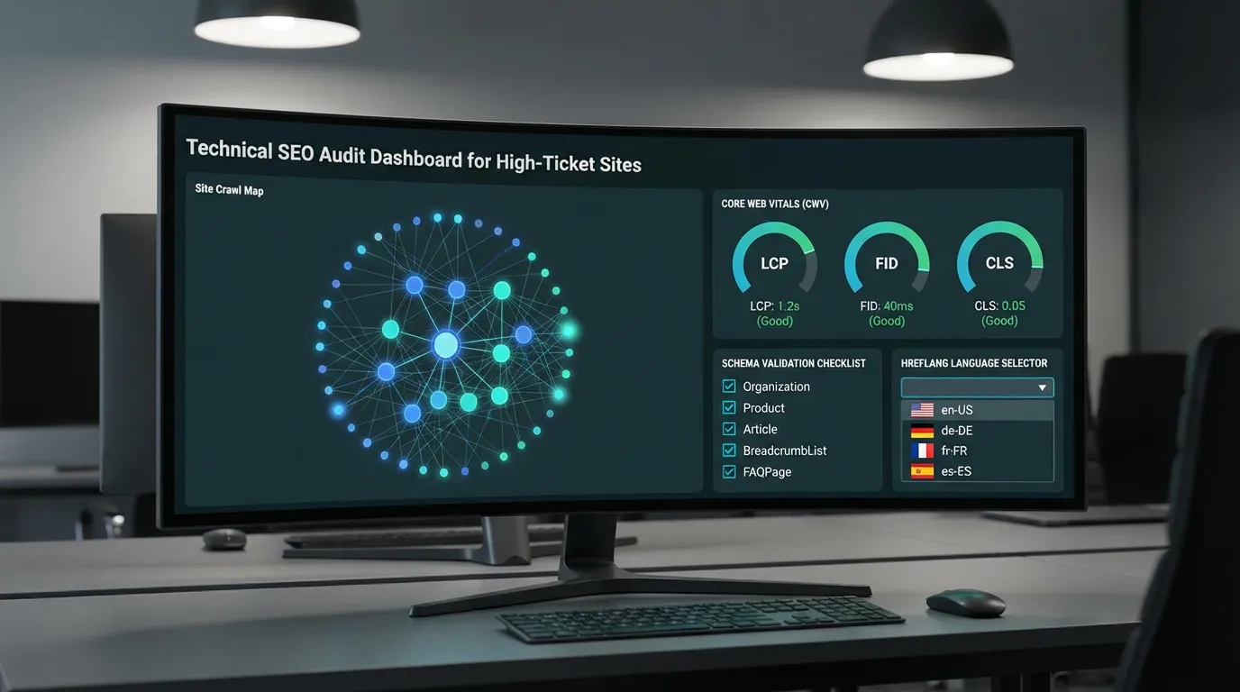 Technical SEO Audit Dashboard for High-Ticket Sites