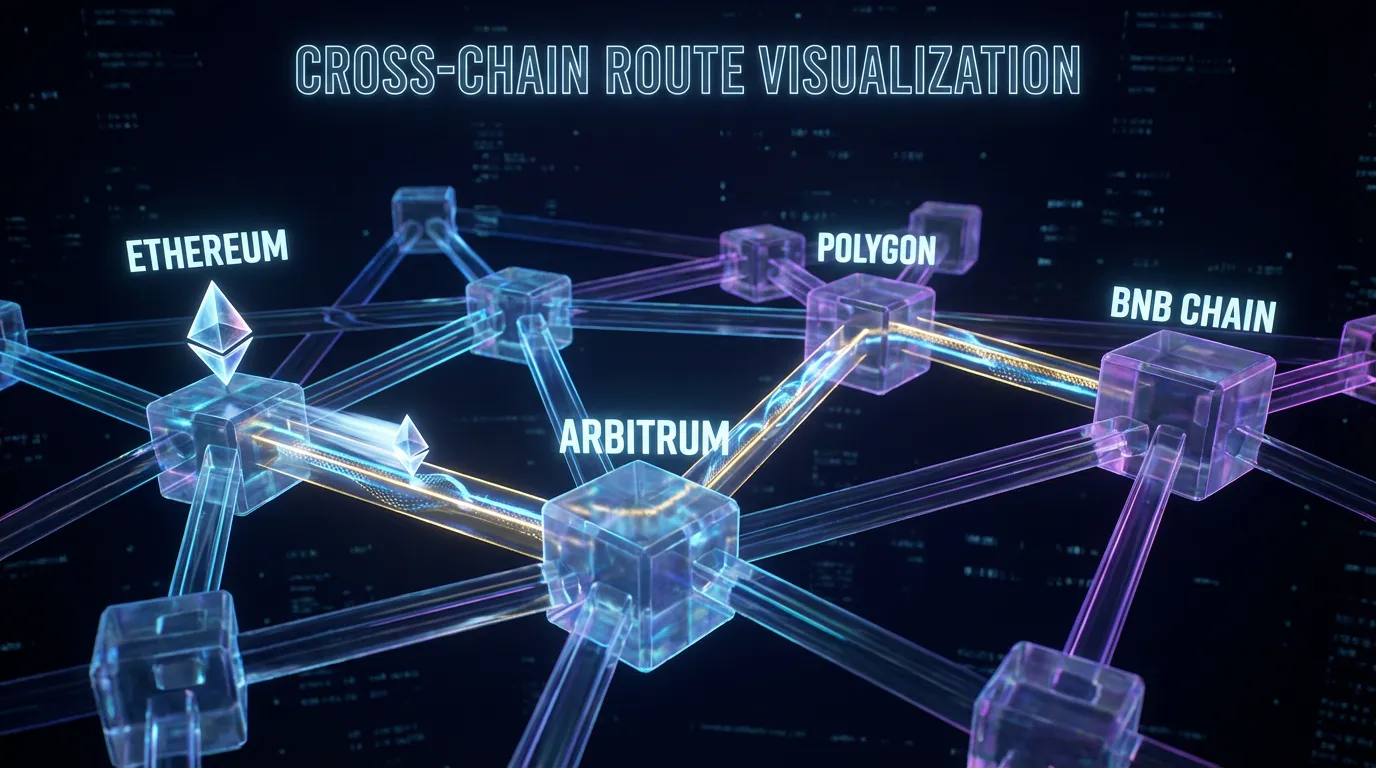 Cross-chain route visualization