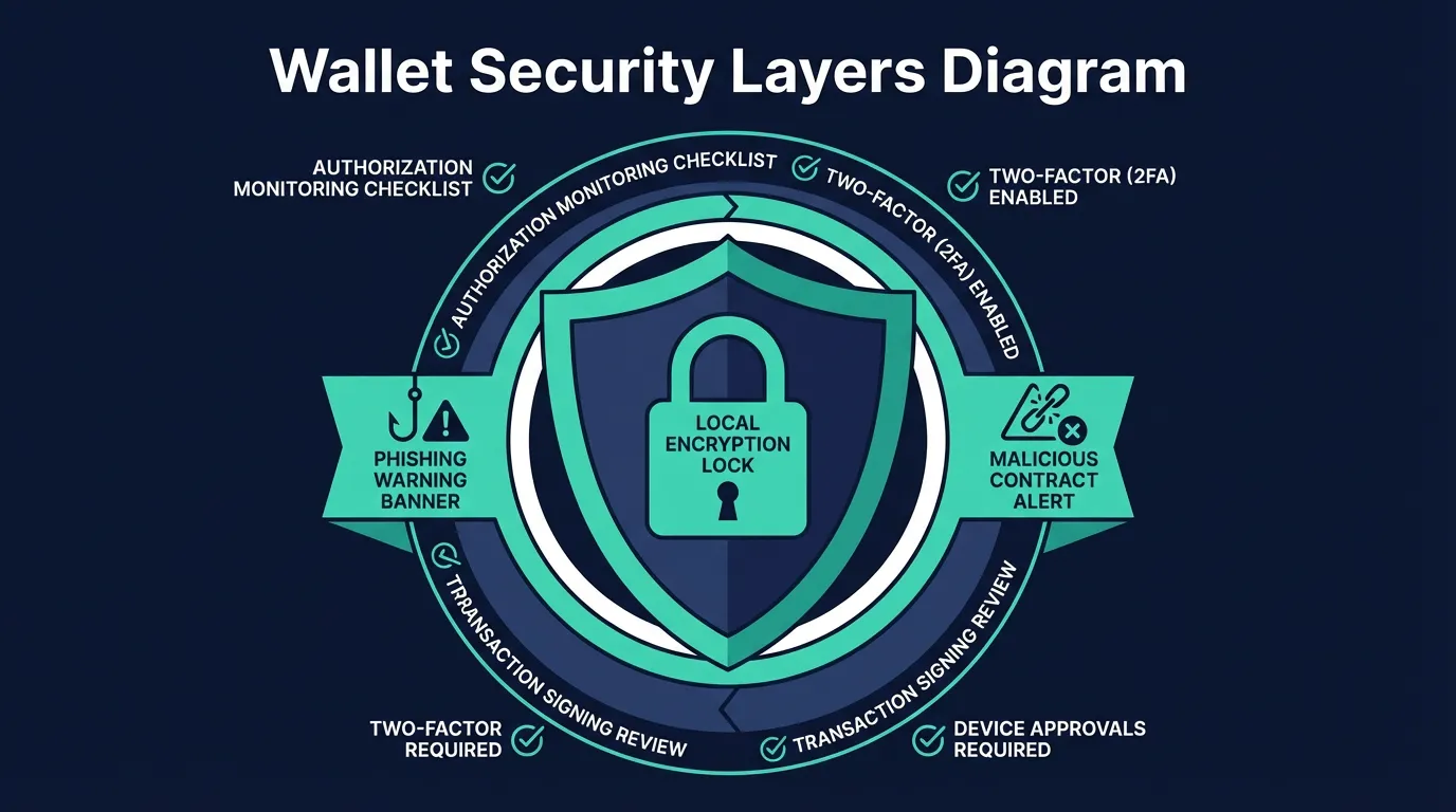 Wallet Security Layers Diagram