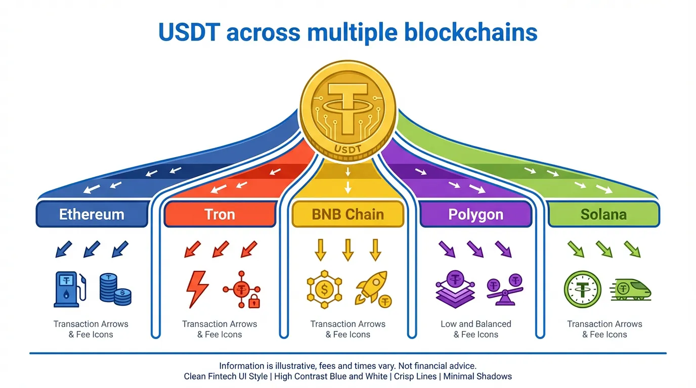 USDT across multiple blockchains