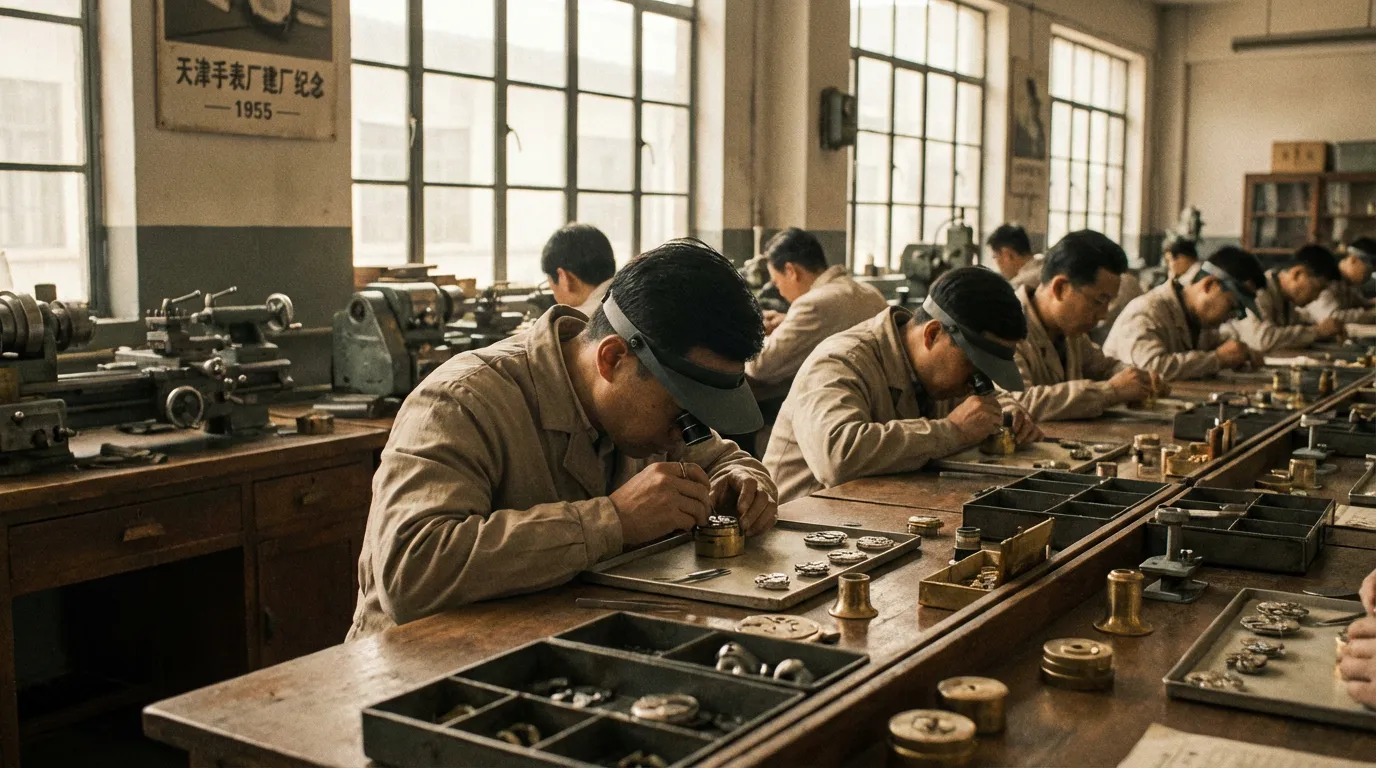 1950s Tianjin Watch Factory Workshop