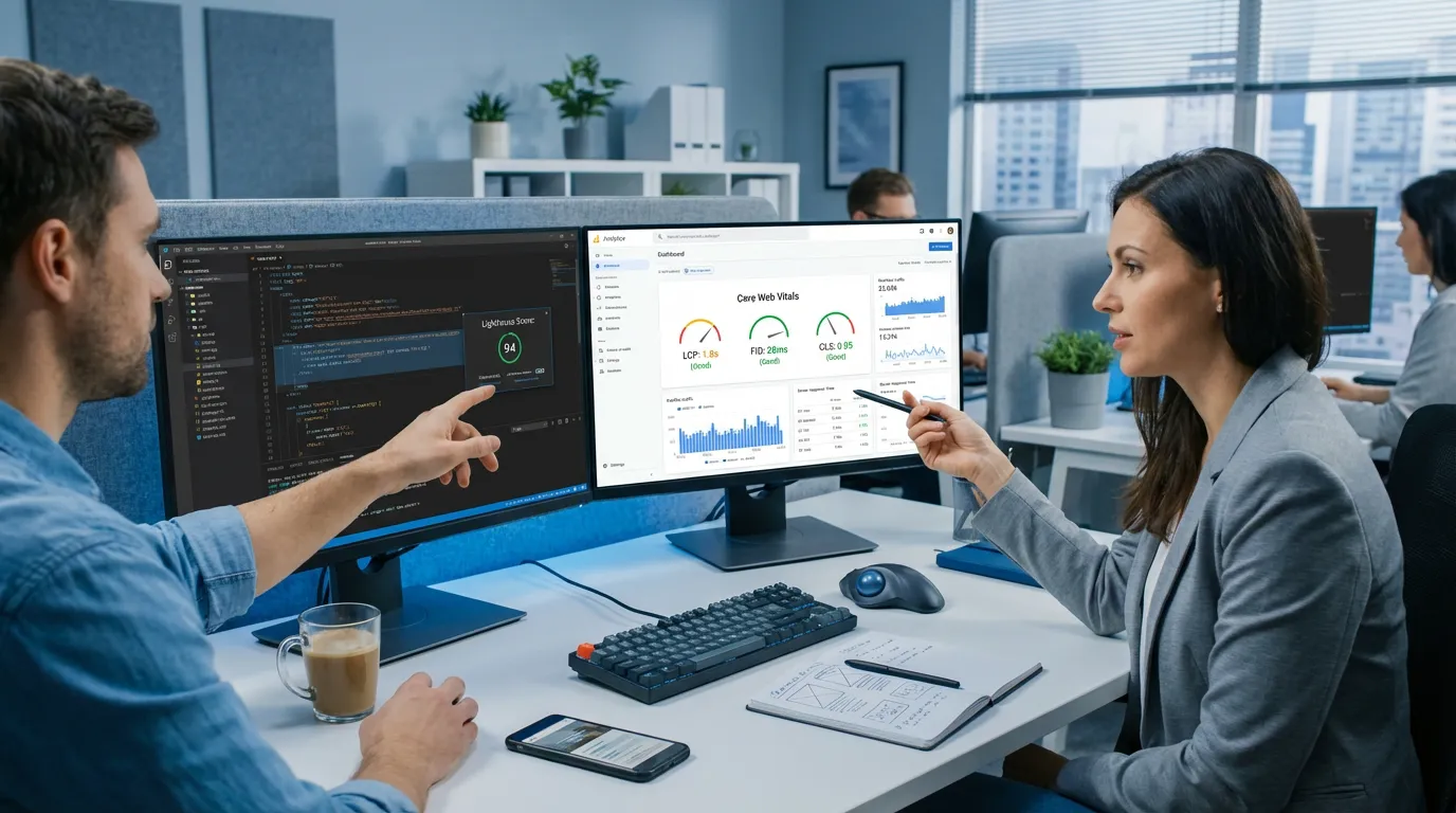 Website performance optimization scene