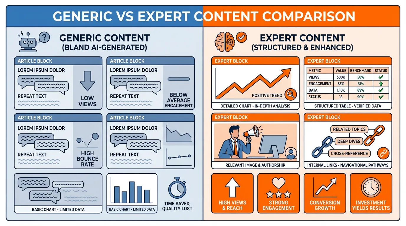 Generic vs Expert Content Comparison