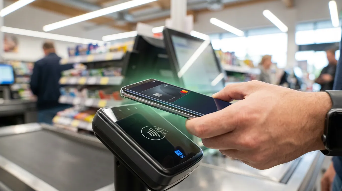 Pago sin contacto con Android en una tienda