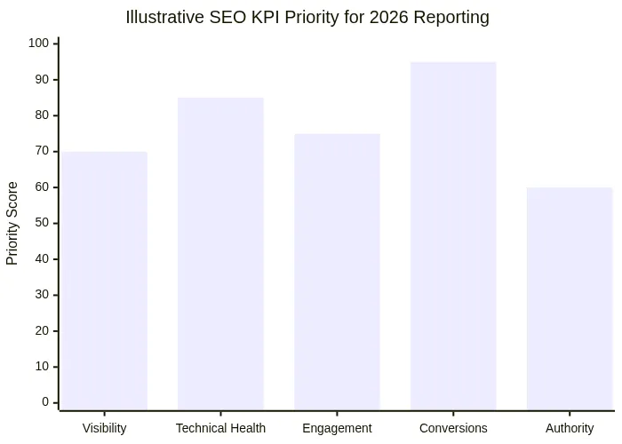 Illustrative SEO KPI Priority for 2026 Reporting