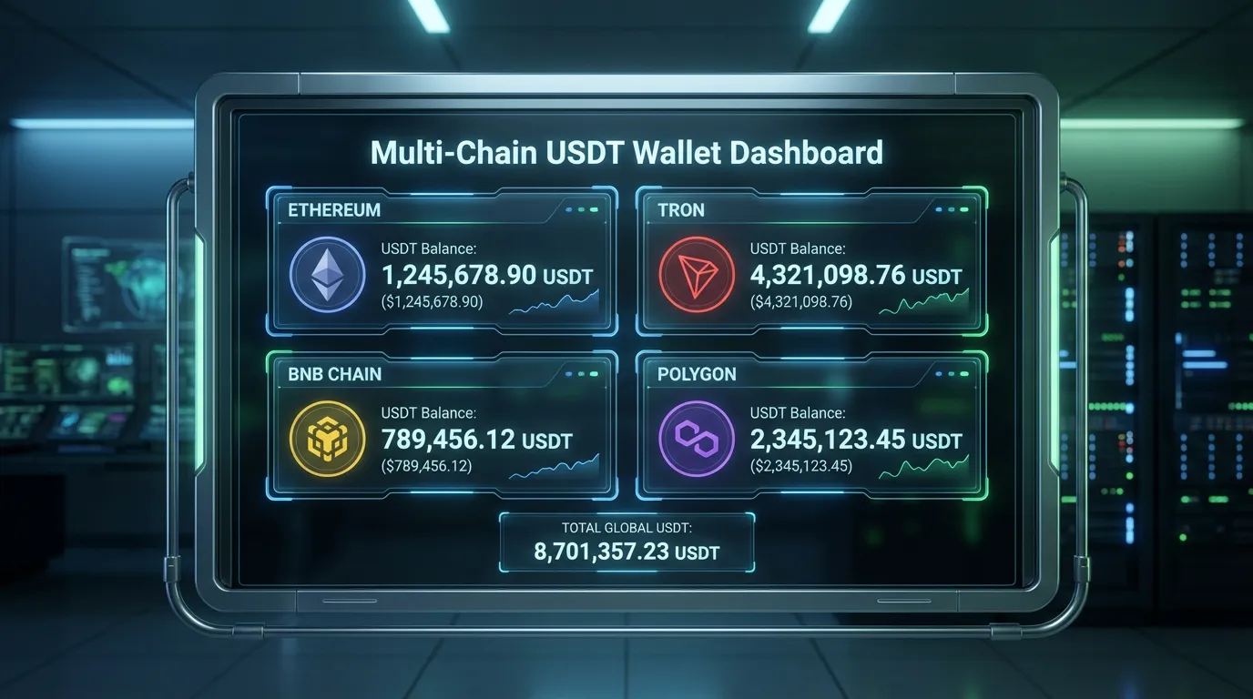 多链 USDT 钱包仪表盘