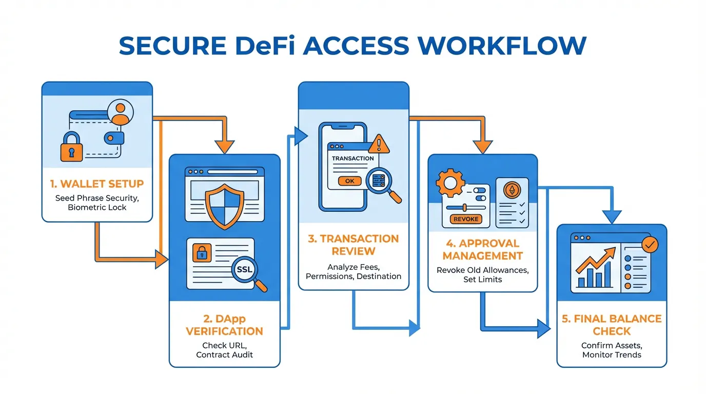 Secure DeFi Access Workflow