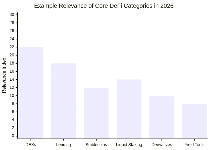 Example Relevance of Core DeFi Categories in 2026