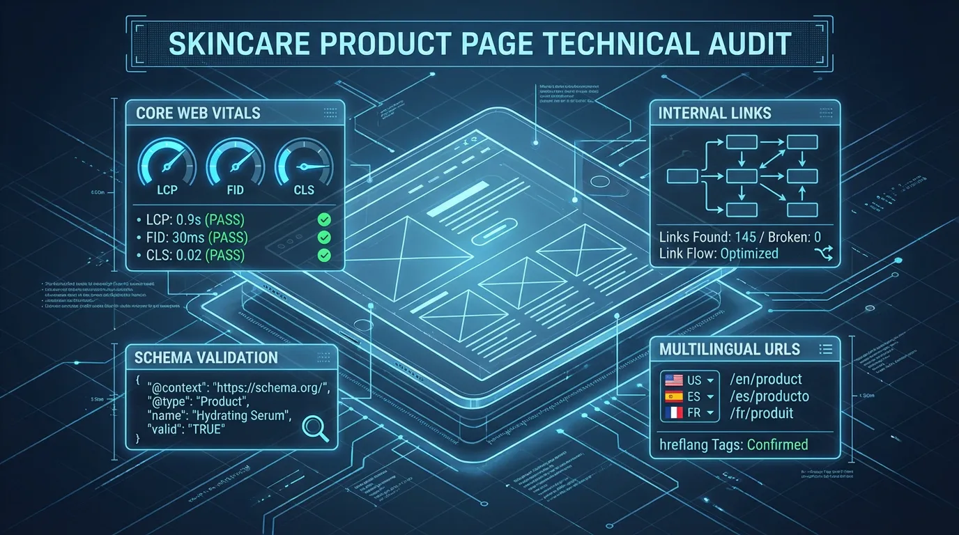 Skincare Product Page Technical Audit