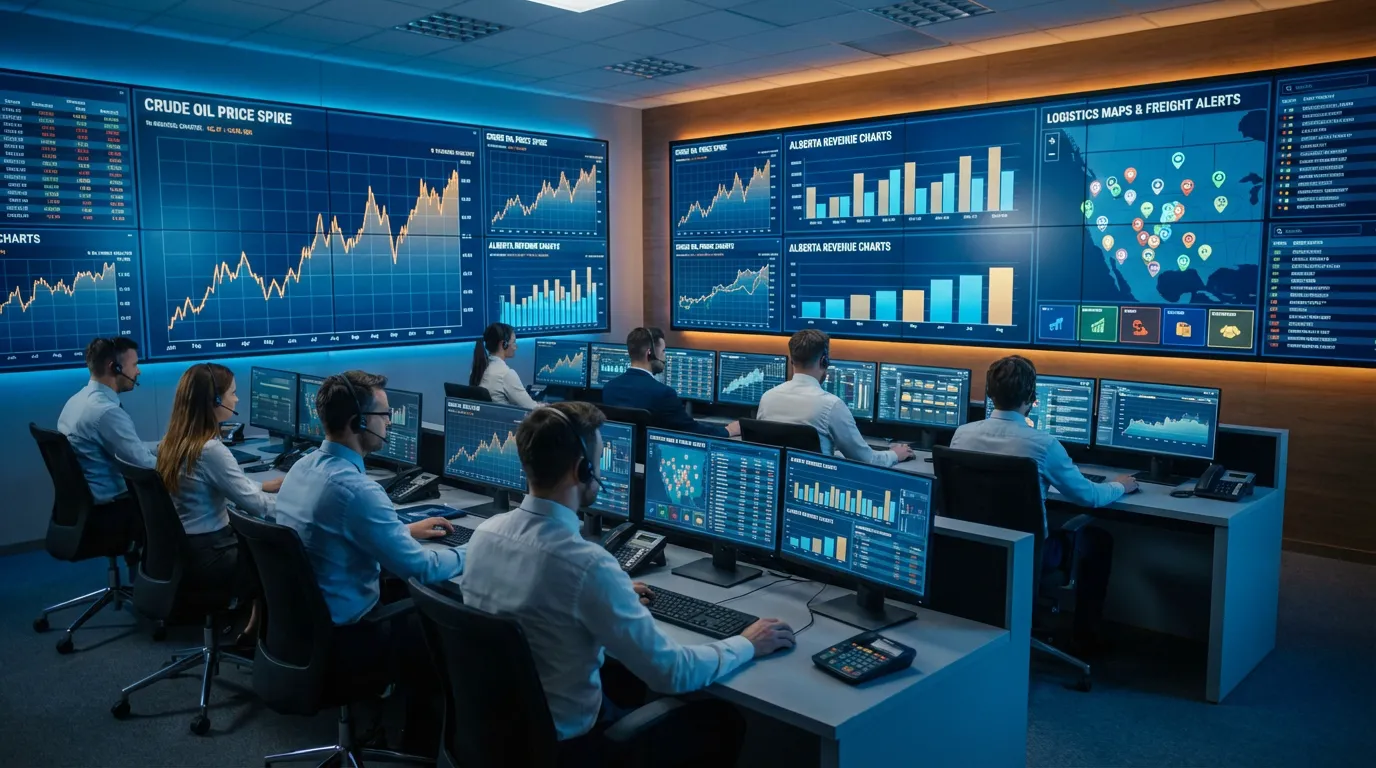Energy market control room