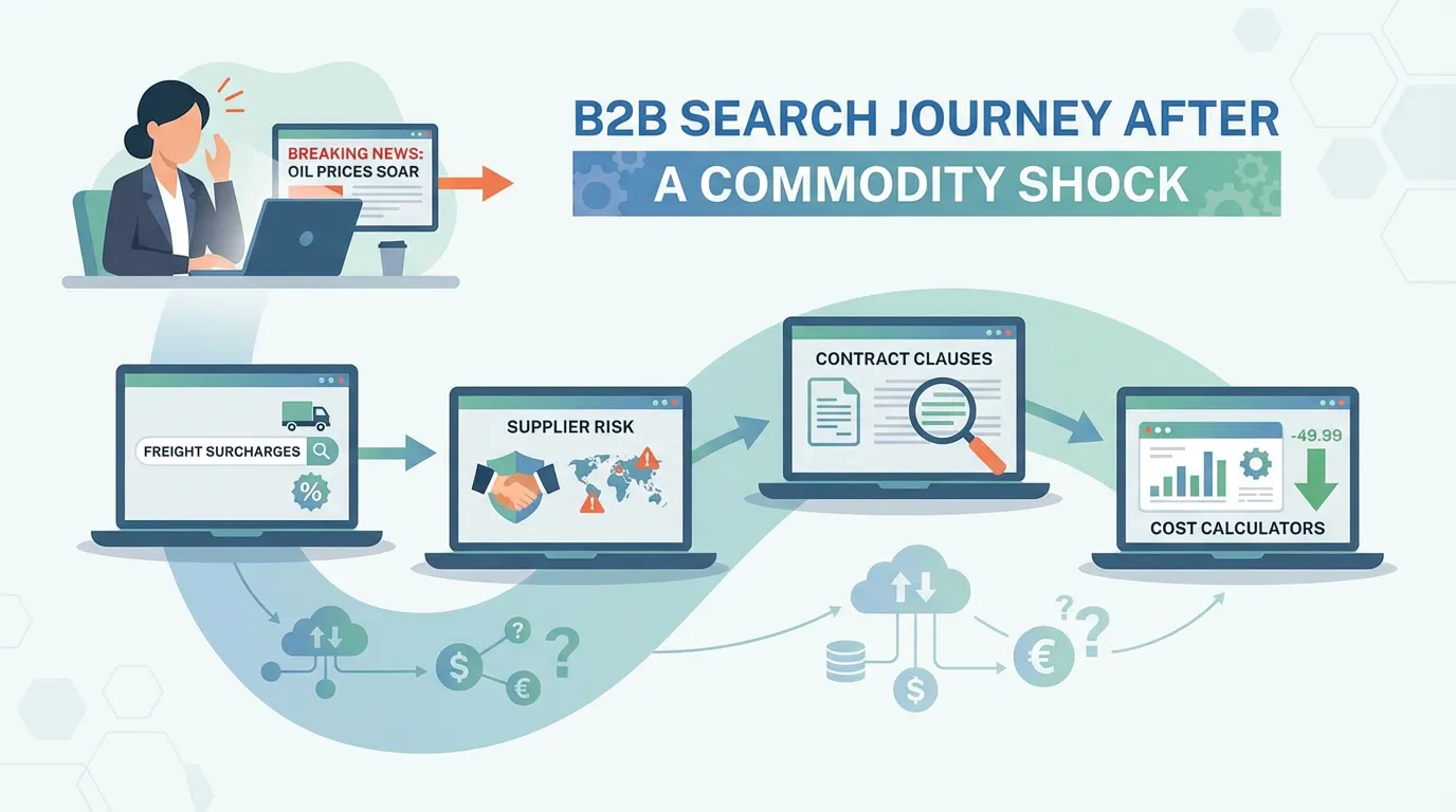 B2B search journey after a commodity shock