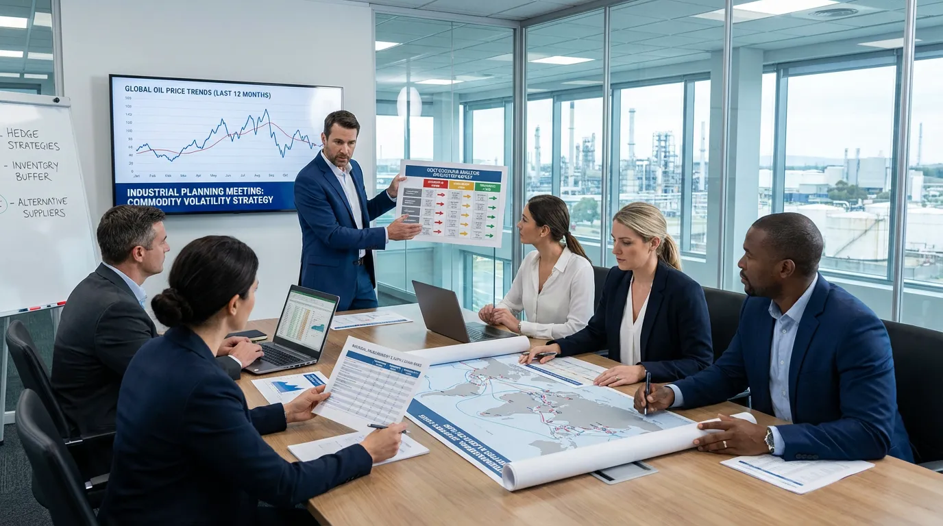 Industrial planning meeting under commodity volatility