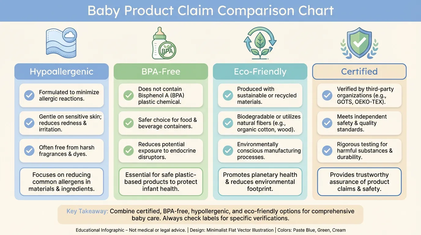 Baby Product Claim Comparison Chart