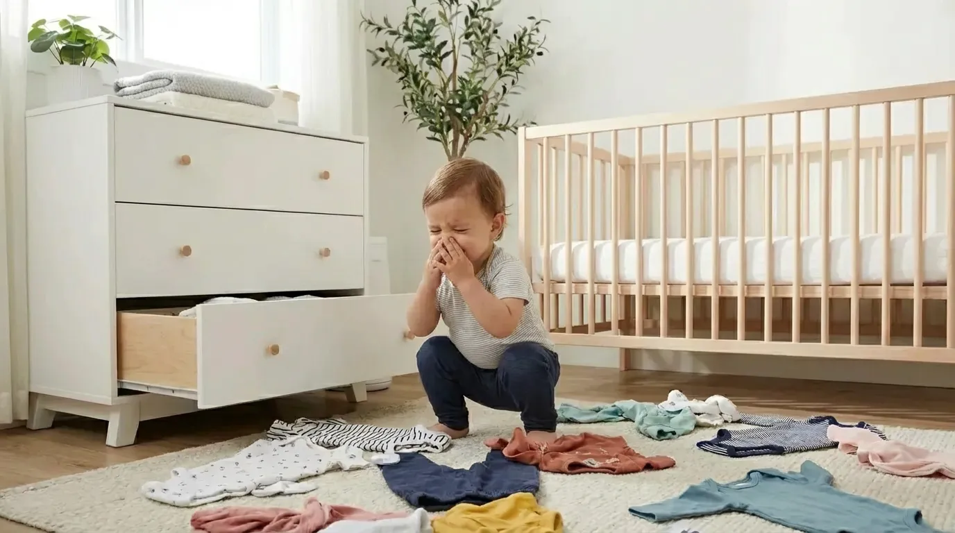 Parent Comparing Baby Product Labels