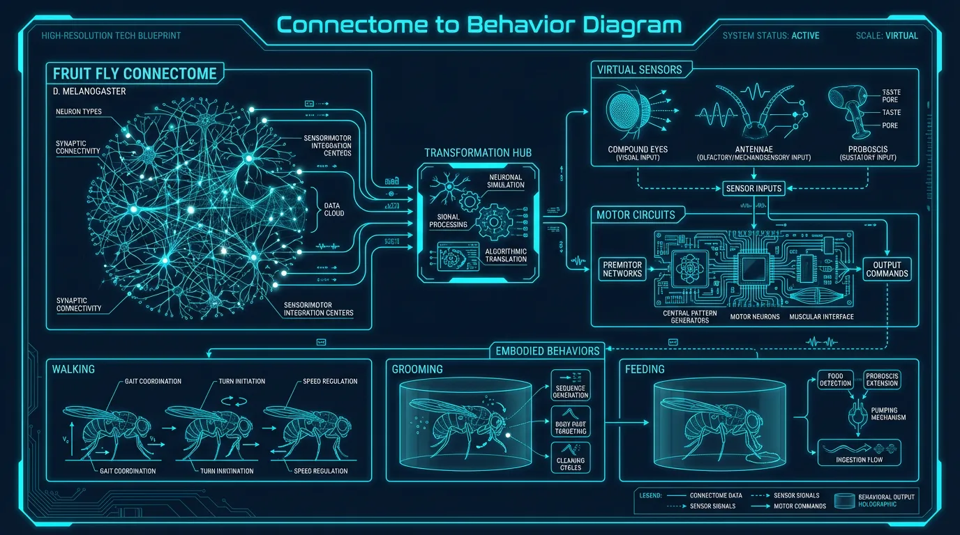 Connectome to Behavior Diagram