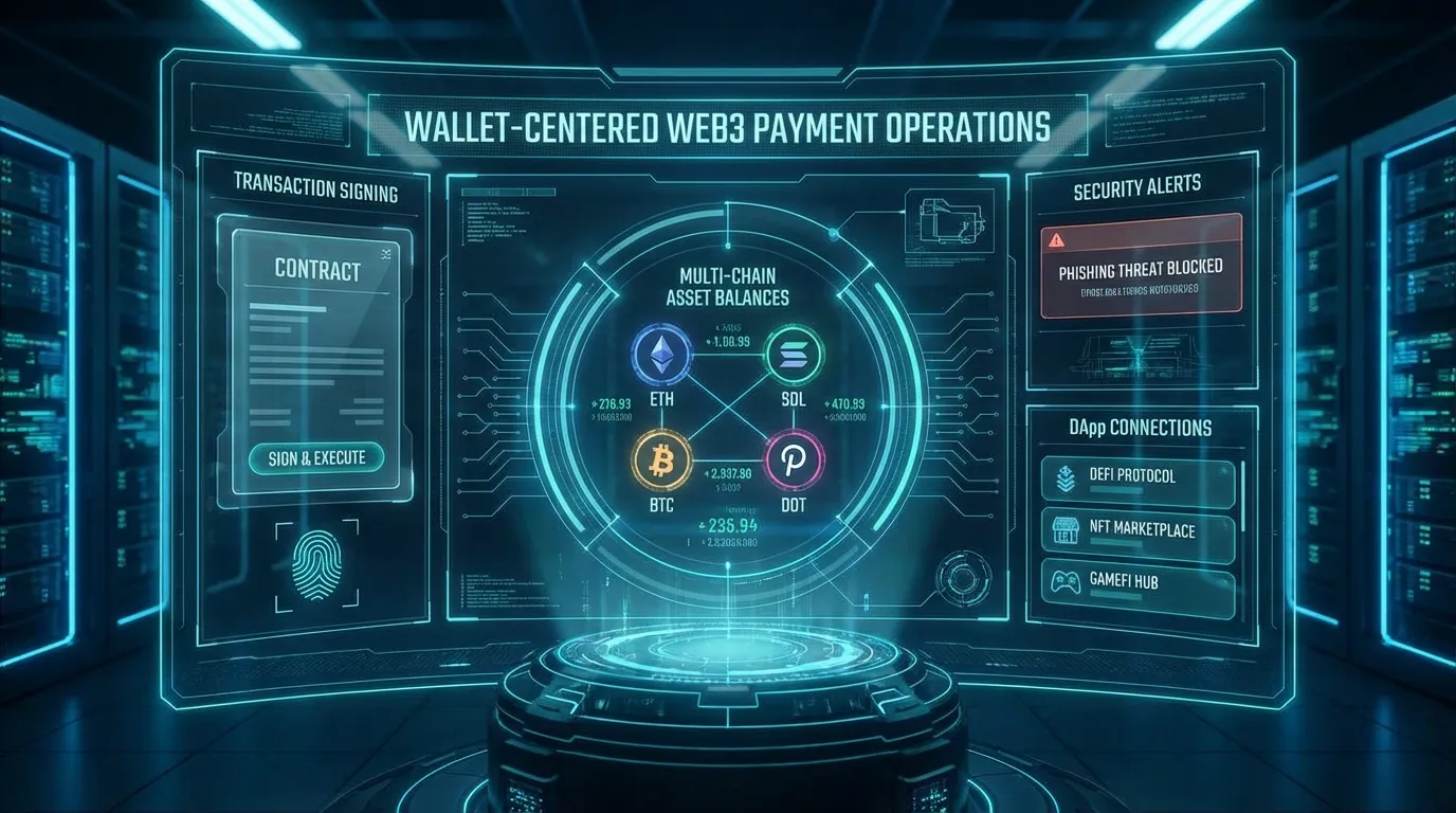 Wallet-centered Web3 payment operations