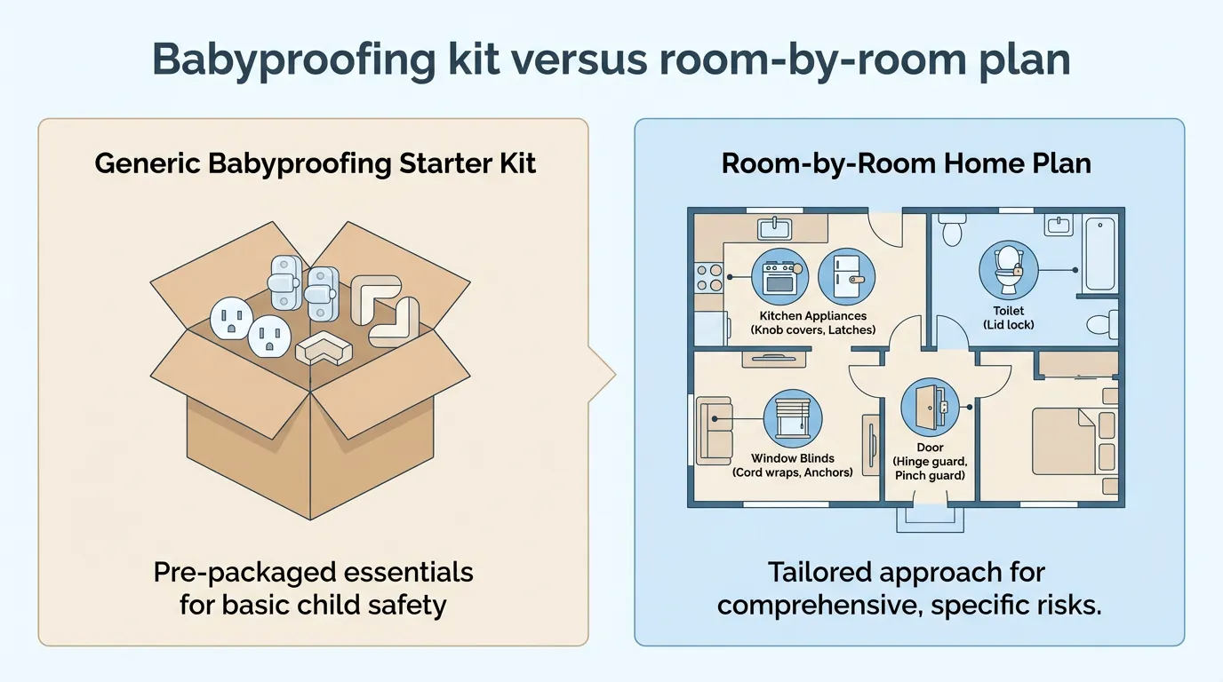 Babyproofing kit versus room-by-room plan