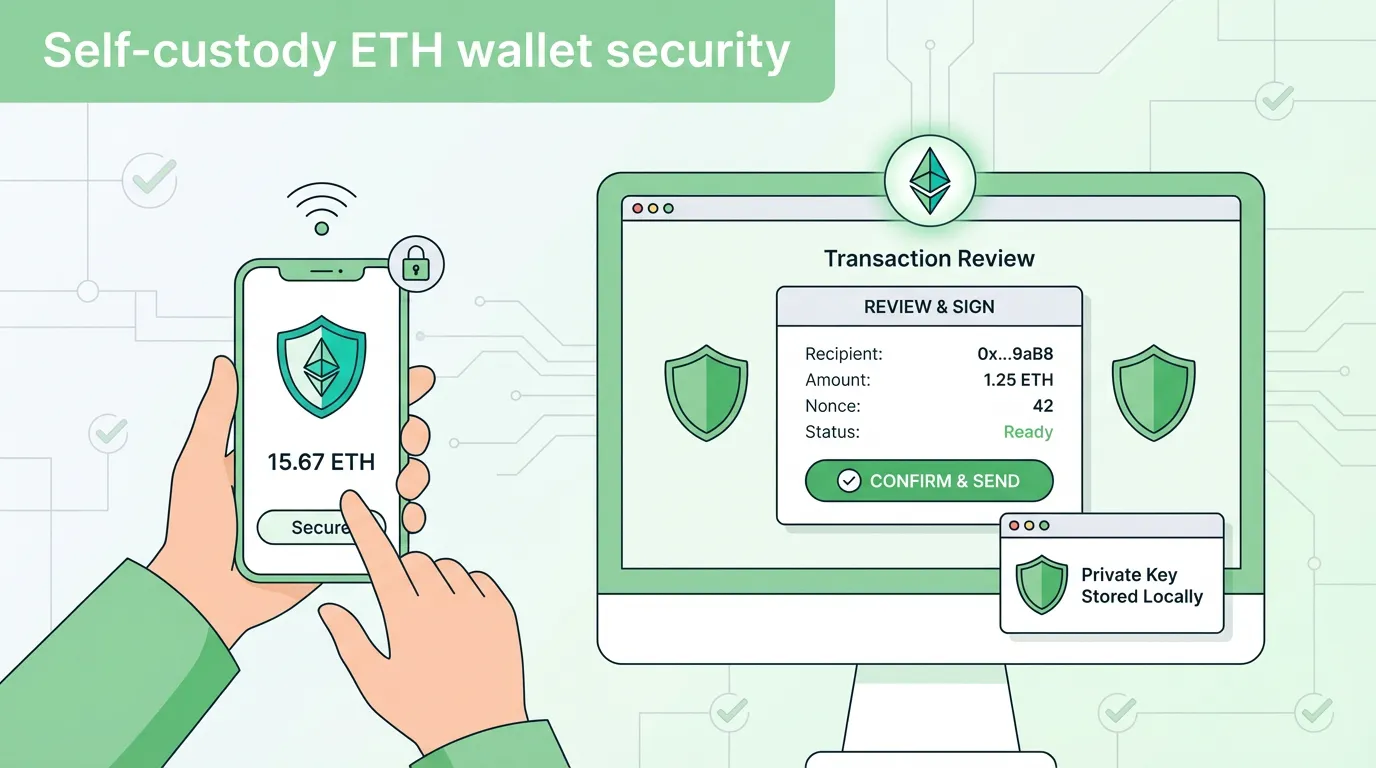 Self-custody ETH wallet security