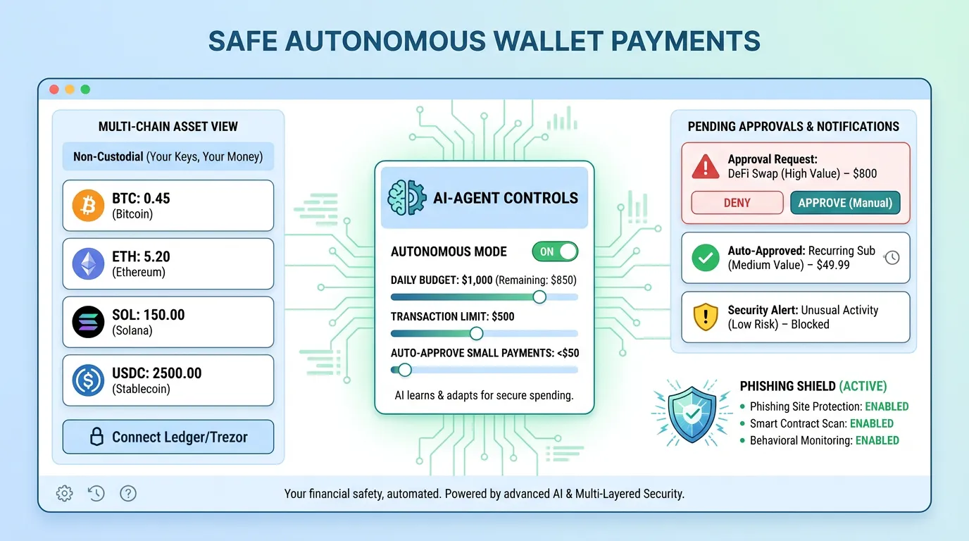 Safe autonomous wallet payments