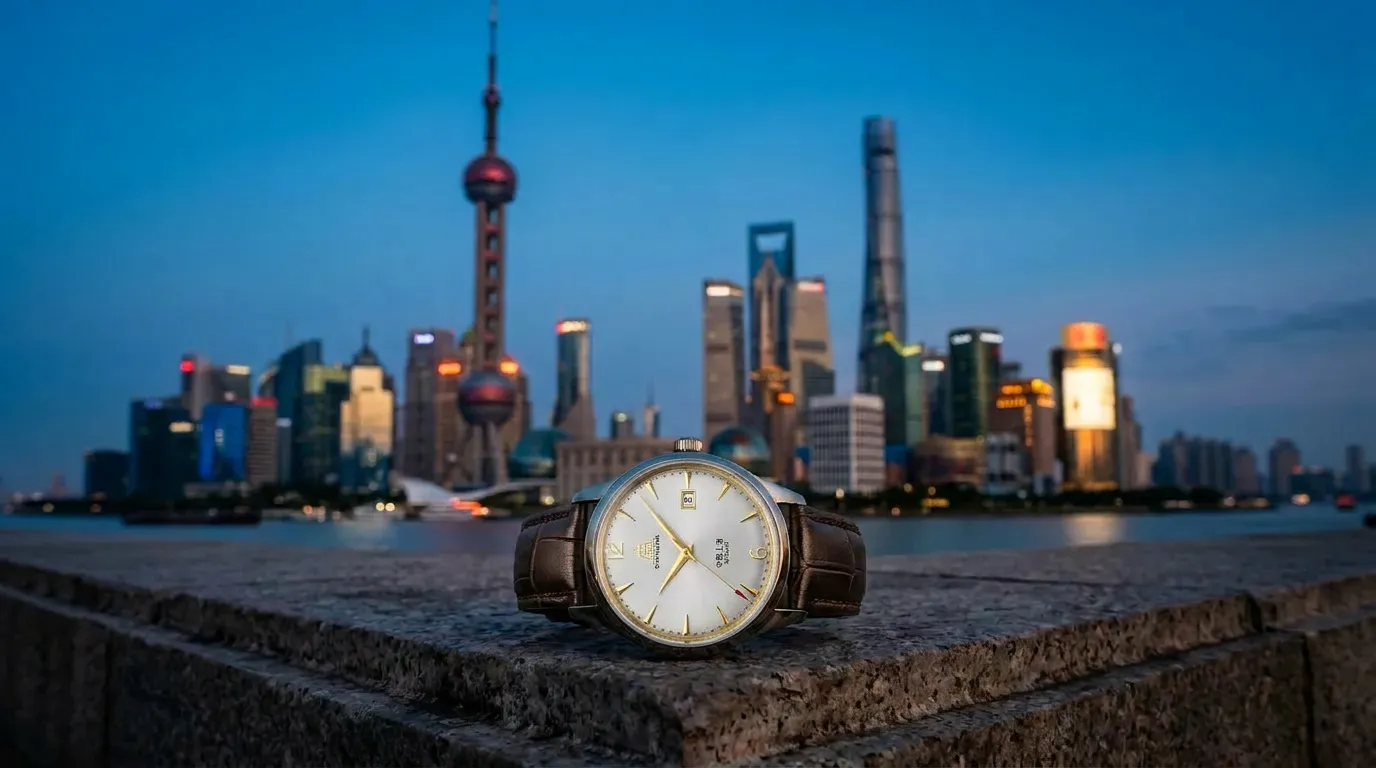 Shanghai Heritage Watch And City Skyline