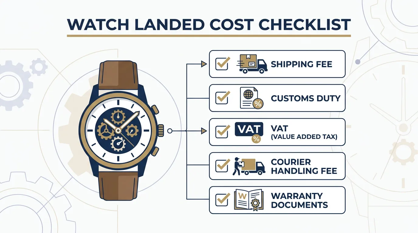 Watch landed cost checklist