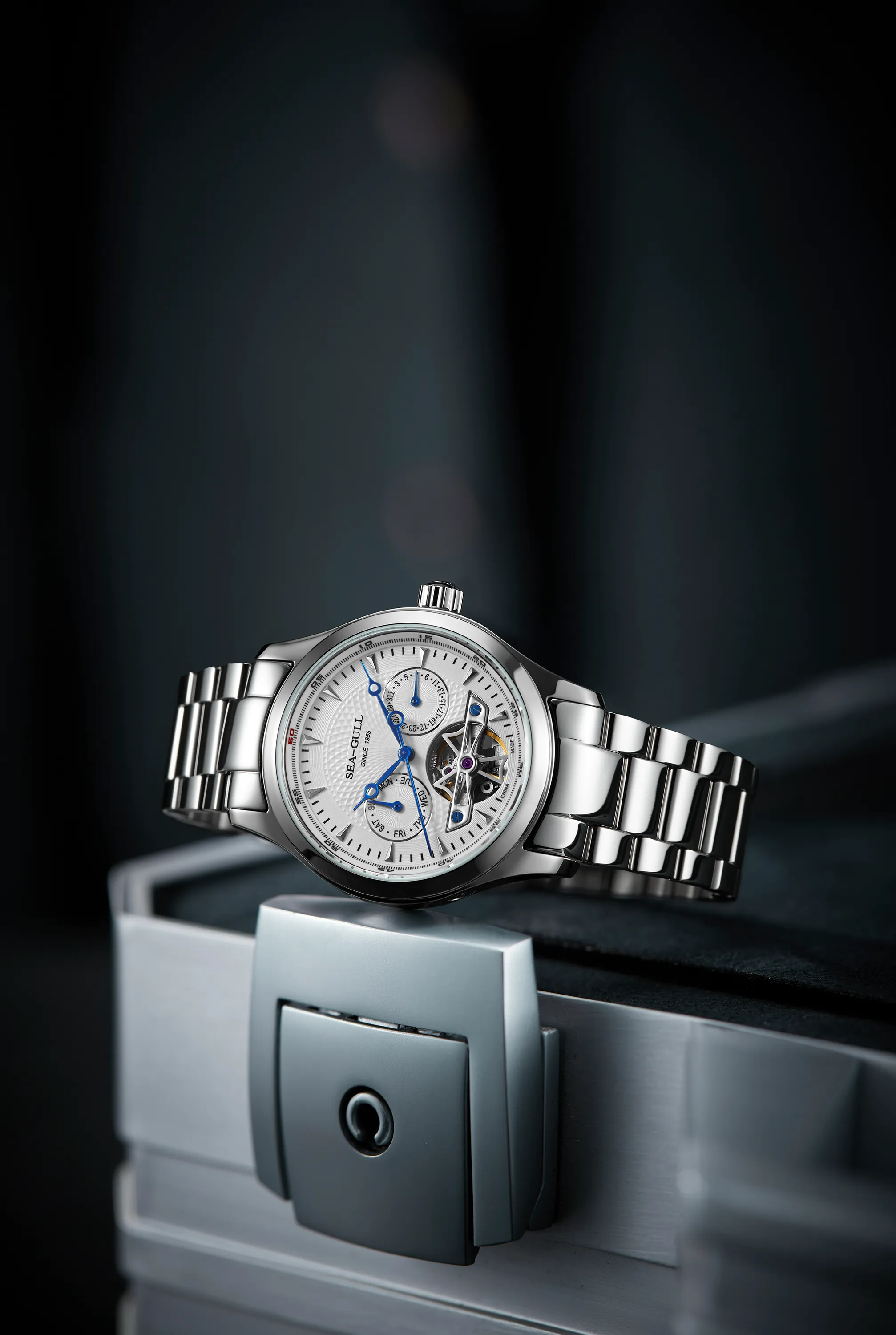 Tourbillon watch dial detail