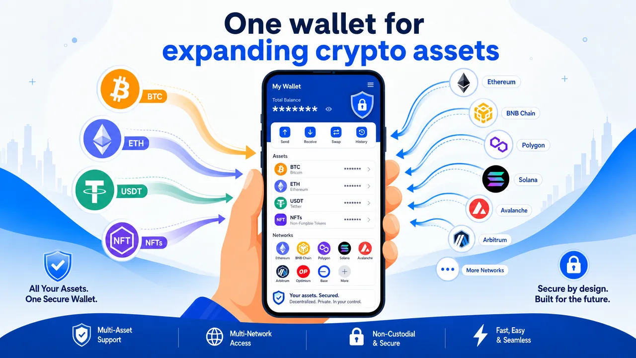 One wallet for expanding crypto assets