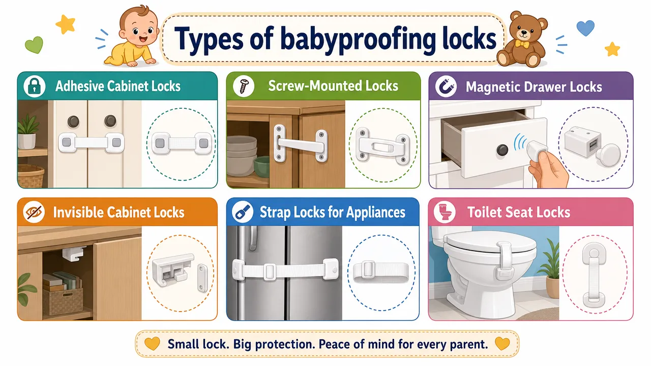 Types of babyproofing locks