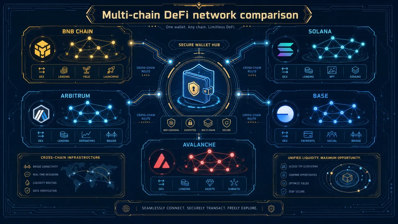 Multi-chain DeFi network comparison