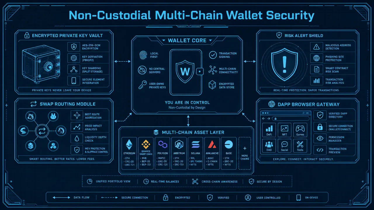 Non-Custodial Multi-Chain Wallet Security