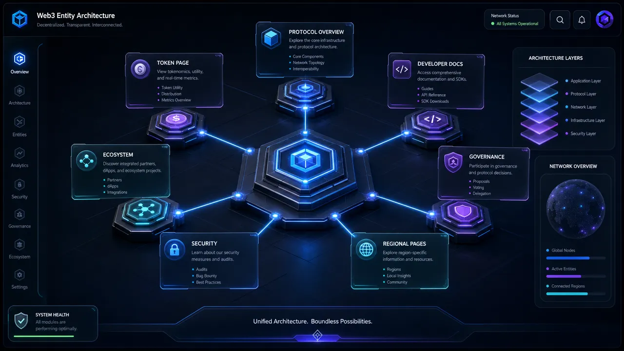 Web3 Entity Architecture Dashboard