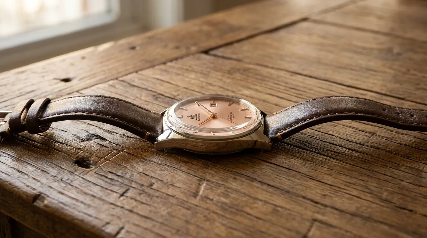 Shanghai Watch Echoes Light Brown Sunbrust Dial 39mm