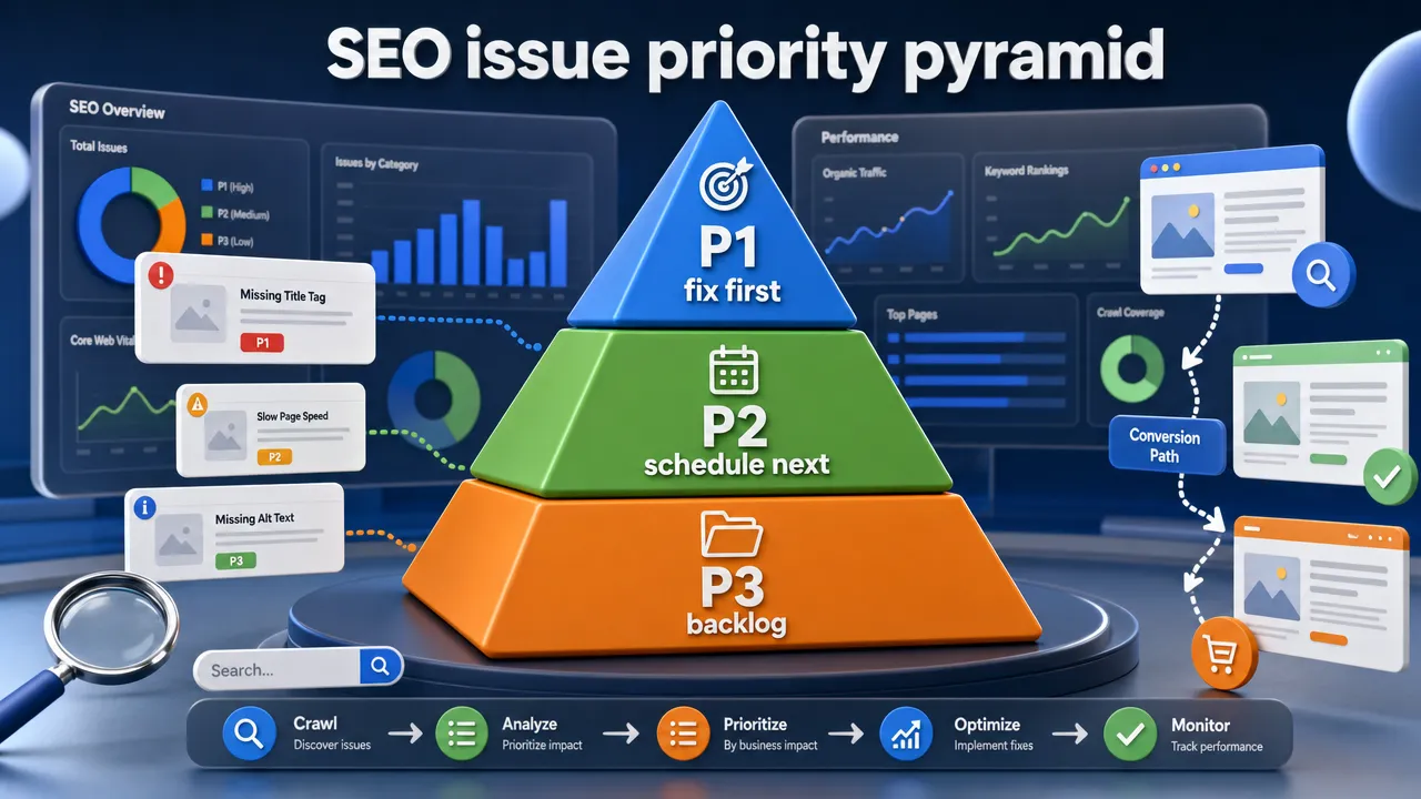 SEO issue priority pyramid