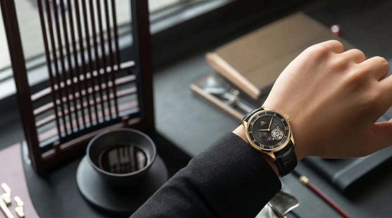 Shanghai mechanical watch editorial wrist shot