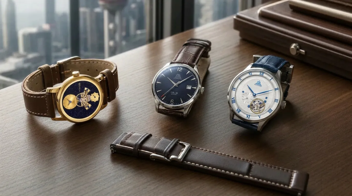 Shanghai watches collection on a desk