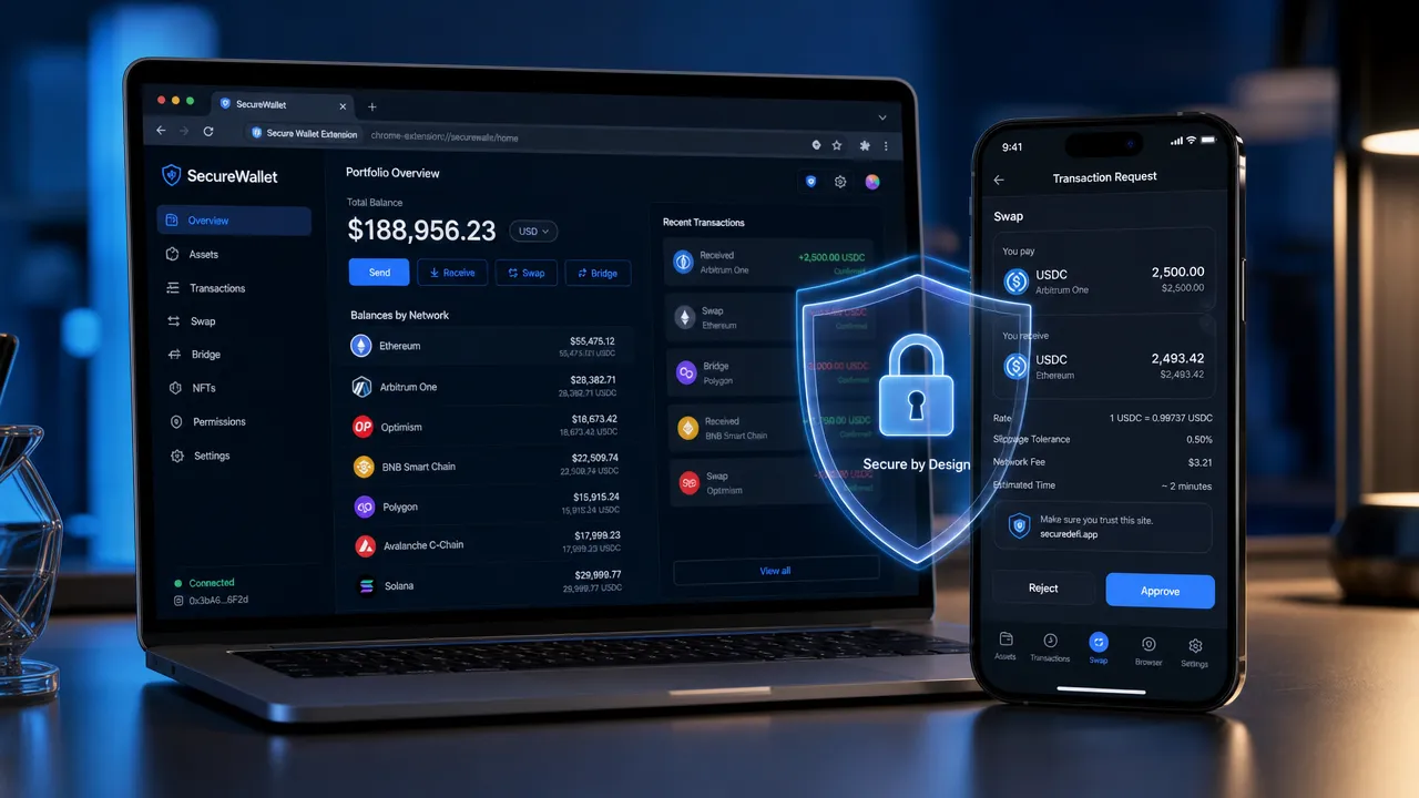 Secure Multi-Chain Wallet Interface