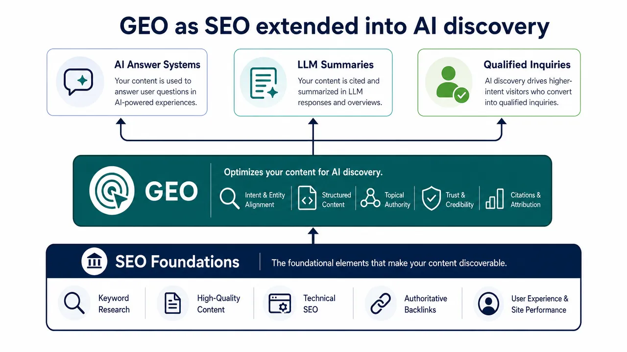 GEO as SEO extended into AI discovery