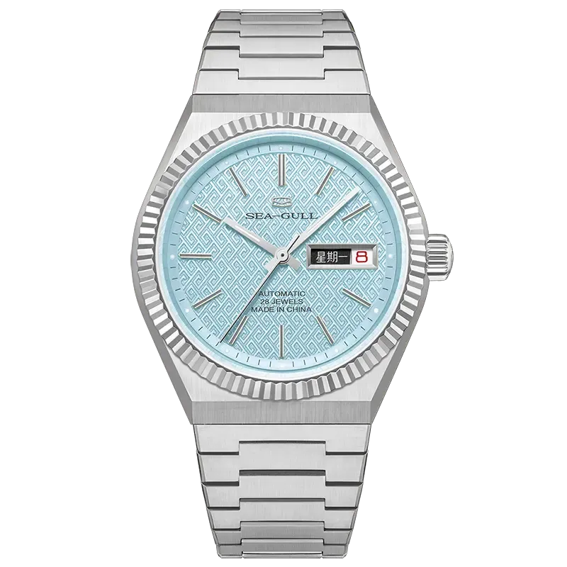 Cloud motif watch dial macro
