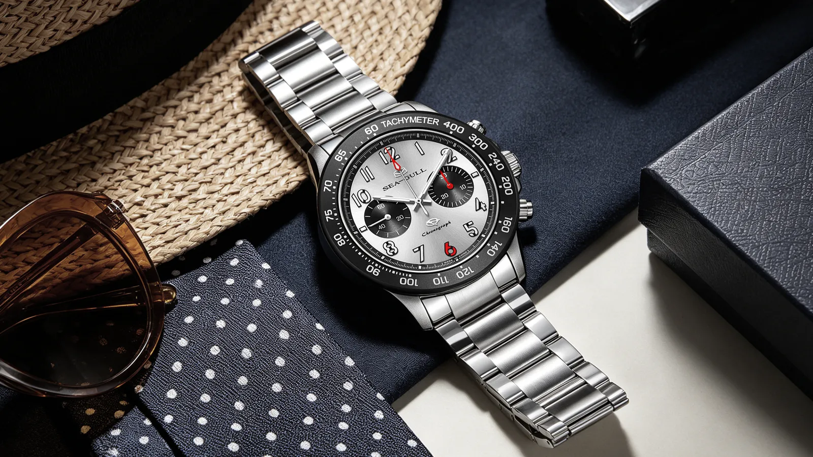 A stainless steel automatic watch