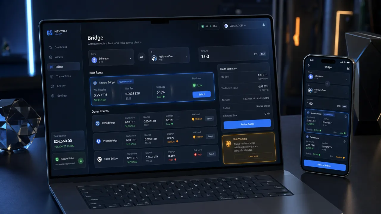 Crypto bridge fee dashboard