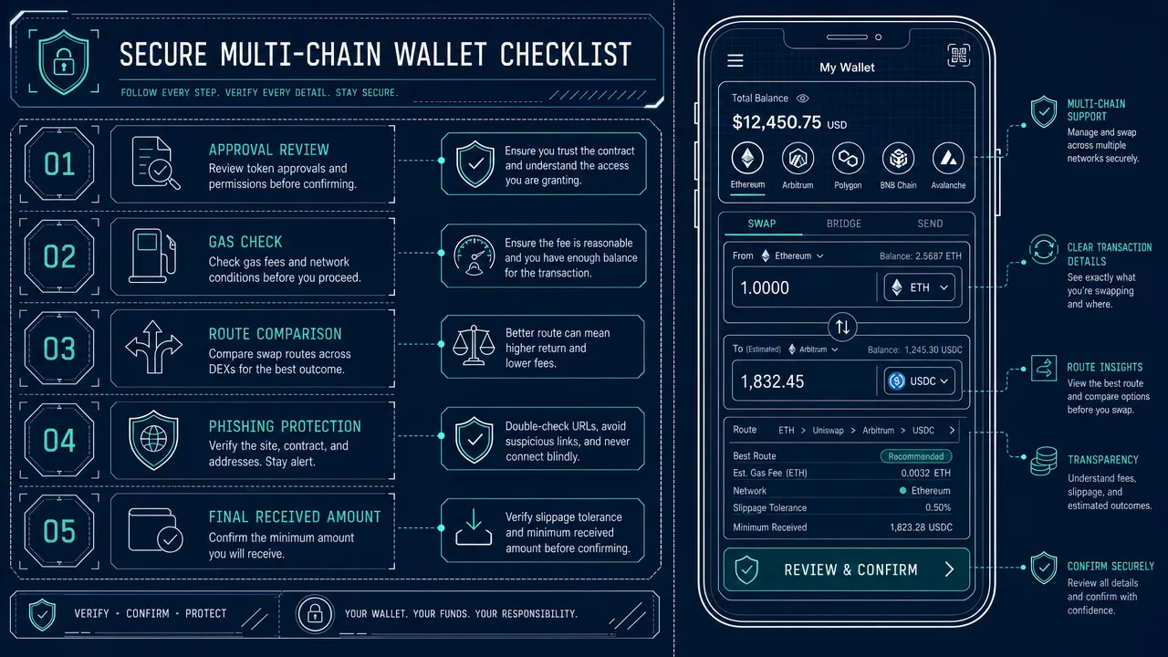 Secure multi-chain wallet checklist