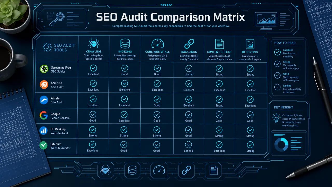 SEO Audit Comparison Matrix