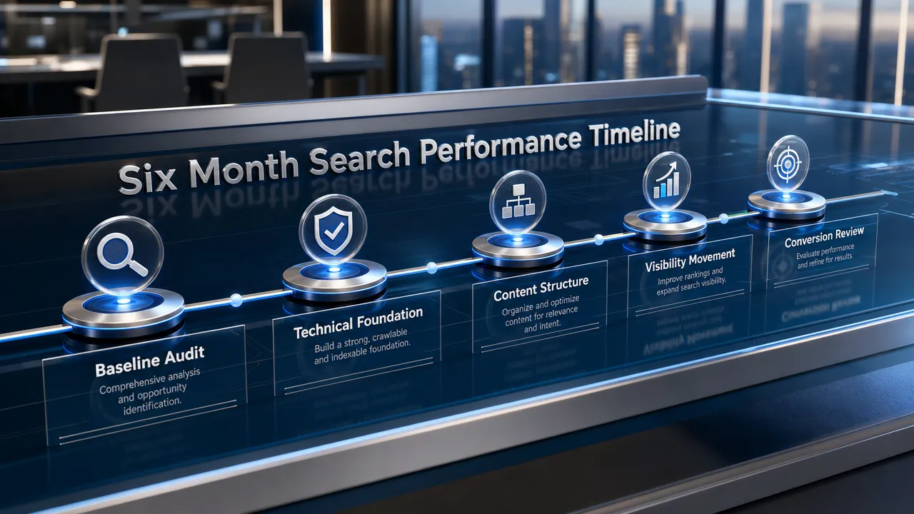 Six Month Search Performance Timeline