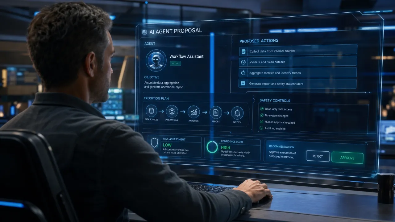 Human approved AI agent workflow